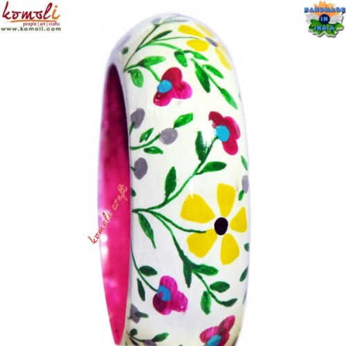Hand painted wooden bangles deals